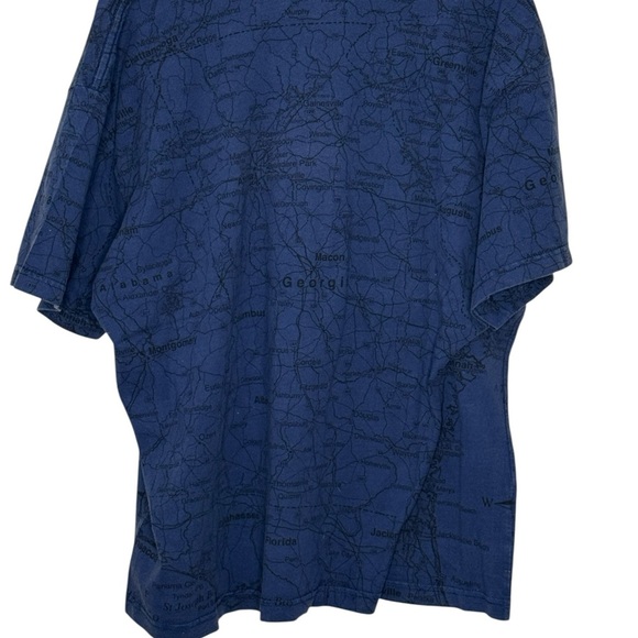 GEORGIA Great State Blue Graphic T-Shirt with Georgia License Plate & Map XXL - Picture 3 of 6